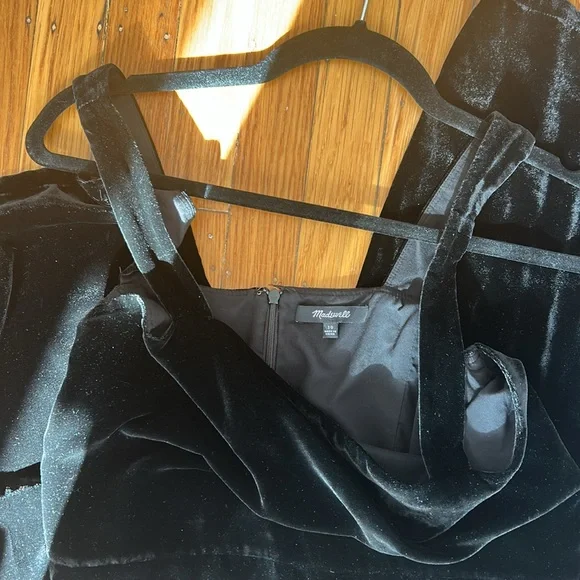 Madewell Black Velvet Jumpsuit - Picture 3 of 6